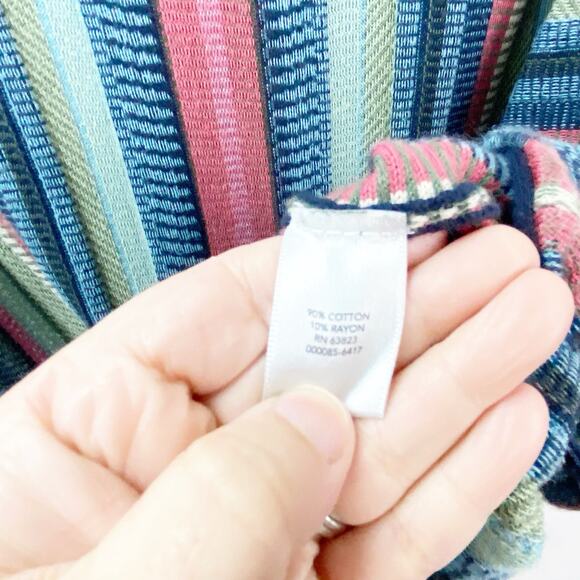 CJ Banks 2X Plus Womens Multicolor 90s Style Vertical Stripe Pullover Sweater - Picture 5 of 7